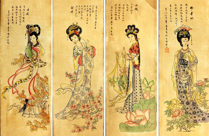 古代四大美女画像 古代四大美女画像复原图
